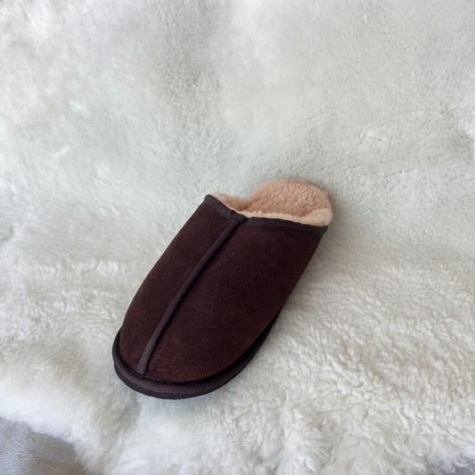 Oskava Sheepskin Slip Ons - Brown