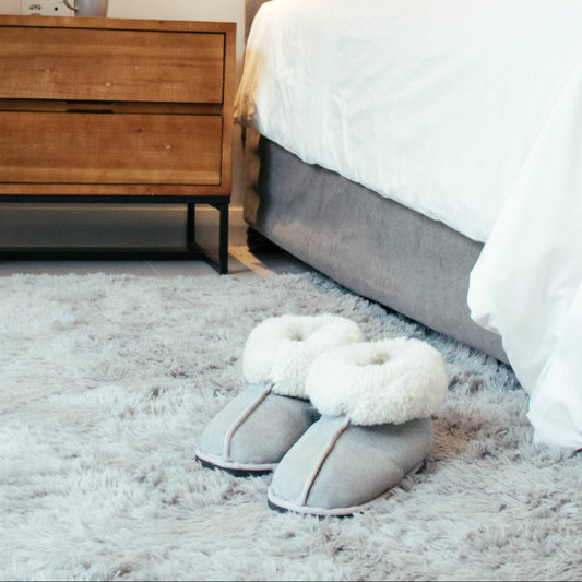 Oskava Sheep Skin Booties - Grey