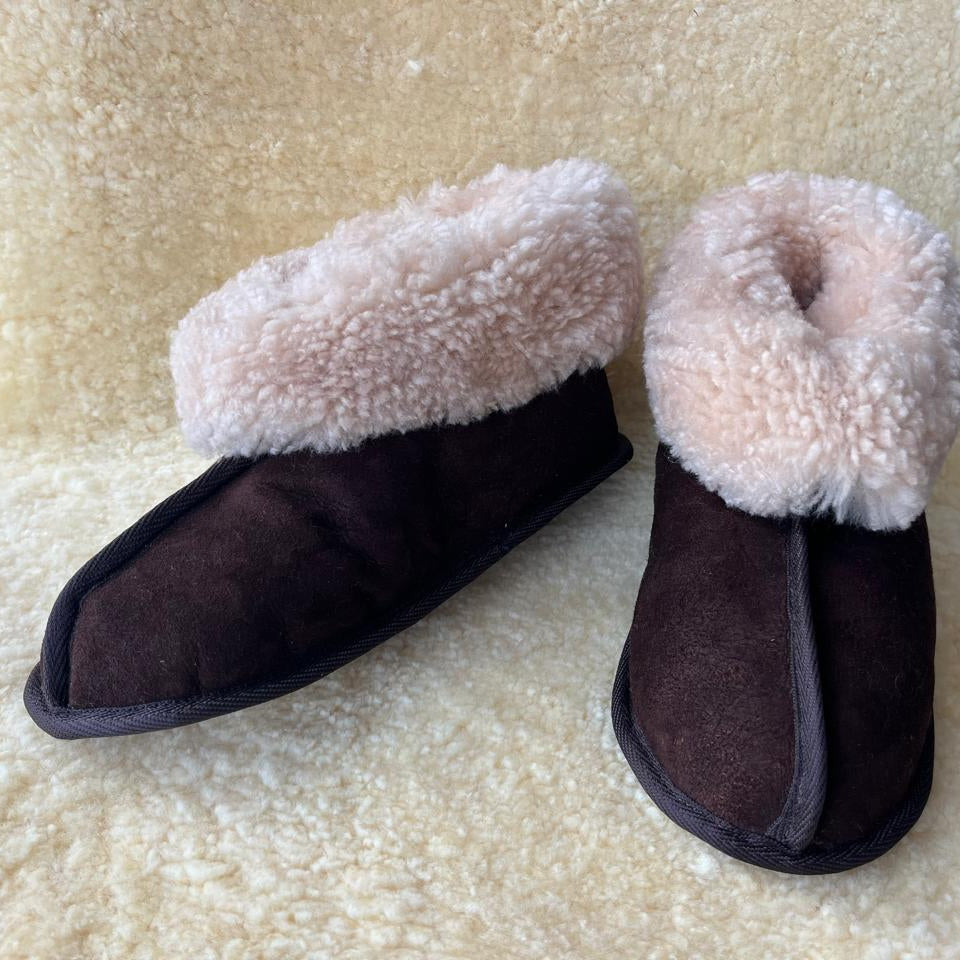 Oskava Sheepskin Slippers (Soft Sole) - Brown