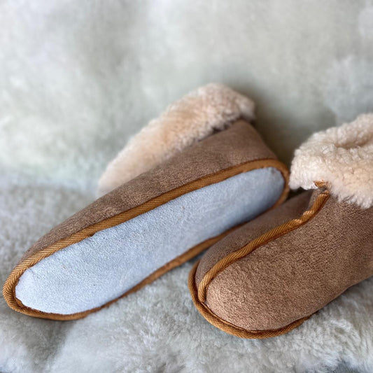 Oskava Sheepskin Slippers (Soft Sole) - Tan